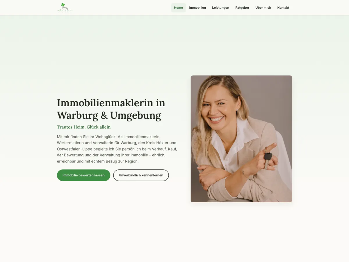 Website-Referenz Immo-Glück – Webdesign & Development von Coding Gorillas